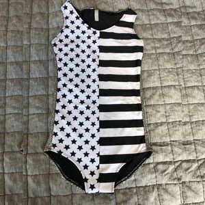 Snortlife Black & White USA Singlet (M)